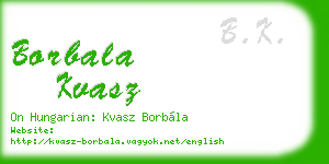 borbala kvasz business card