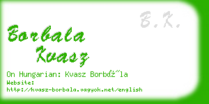 borbala kvasz business card